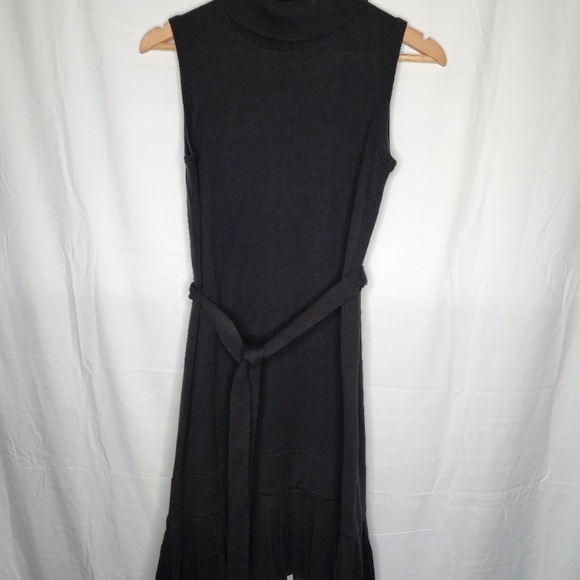 Black Calvin Klein Sleeveless Mock Neck Sweater Dress - Small - Picture 2 of 6